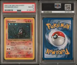 Pokemon 2001 Houndour 5/75 Neo Discovery Holo PSA 8 (EN) - Image 1