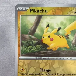 Pokemon 151 Pikachu Reverse Holofoil NM TCG Holo 2023 025/165 - Image 4