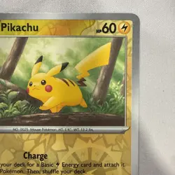 Pokemon 151 Pikachu Reverse Holofoil NM TCG Holo 2023 025/165 - Image 5