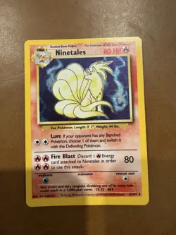 Ninetails Base Set 12/102 Holo Pokemon Card - Image 1