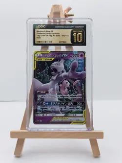 Mewtwo & Mew GX 052/173 Tag Team All Stars CGC 10 Pristine Pokemon TCG - Image 1