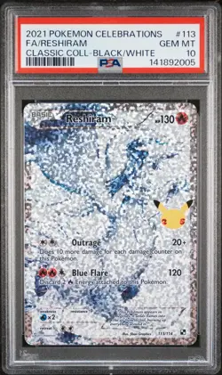 SEQUENTIAL PSA 10 RESHIRAM 113 & ZEKROM 114 CELEBRATIONS POKEMON GEM MINT BM - Image 2