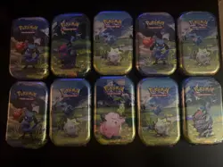 Pokemon TCG Ascended Heroes Mini Tins Factory Sealed 10x Tins . 2 AH Packs In Ea - Image 1