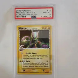 Pokemon Mewtwo Delta Species Reverse Holo Rare PSA 8 EX Holon Phantoms 24/110 - Image 1