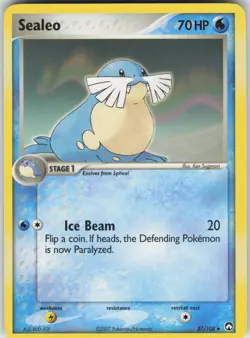 Pokemon Sealeo 37/108 Power Keepers Uncommon NM - Image 1