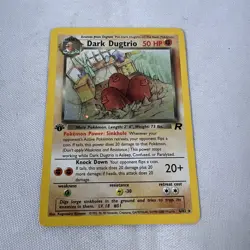 2000 Pokemon Dark Dugtrio 1st Editon Holo 6/82 Team Rocket LP - Image 1