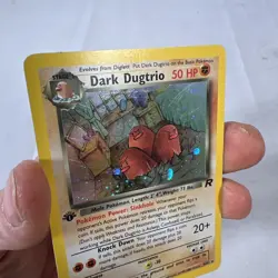 2000 Pokemon Dark Dugtrio 1st Editon Holo 6/82 Team Rocket LP - Image 2