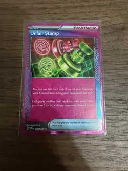 Unfair Stamp 165/167 Sv06 Twilight Masquerade Ace Holo Pokemon TCG - Image 1