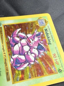 Nidoking 1st Edition Base Set Holo 11/102 Shadowless Pokemon 1999 WOTC - Image 3