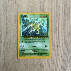 Scyther 10/64 Holo Rare Jungle Set Pokemon TCG Vintage - Image 1