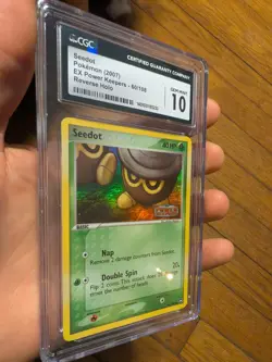 (TOP POP 8) CGC 10 GEM MINT EX Power Keepers 60/108 Seedot Pokemon Stamped Holo - Image 1