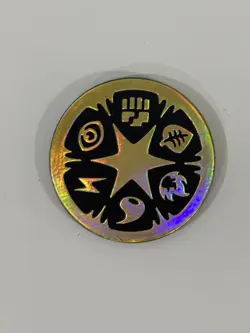 Gold Energy Symbol Plastic Coin Pokemon TCG Vintage - Image 1