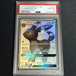 Pokemon TCG - Umbreon GX Full Art SV69/SV94 Hidden Fates 2019 S&M PSA 10 - Image 1