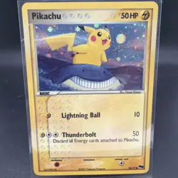 2007 Pokemon POP Series 5 Pikachu 12/17 Holo Inverted Back Error Swirl - Image 1