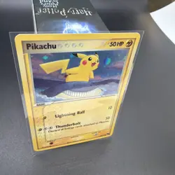 2007 Pokemon POP Series 5 Pikachu 12/17 Holo Inverted Back Error Swirl - Image 3
