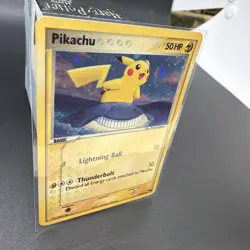 2007 Pokemon POP Series 5 Pikachu 12/17 Holo Inverted Back Error Swirl - Image 4
