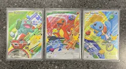 Kanto Starter Set Pokemon First Partner Illustration Collection Series 1 Promos - Image 1