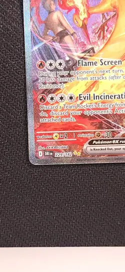 Pokemon Team Rocket's Moltres EX Special Illustration Rare Holo 229/182 NM - Image 4