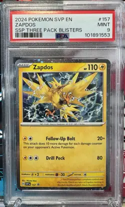 Zapdos 157 Black Star Promo PSA 9 Scarlet & Violet Promo Pokemon TCG - Image 1
