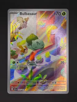 Pokemon TCG Stellar Crown Bulbasaur Illustration Rare 143/142 - Image 1