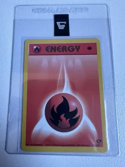 Fire Energy 1st Edition Gym Challenge 128/132 WOTC Vintage Pokemon - Image 1