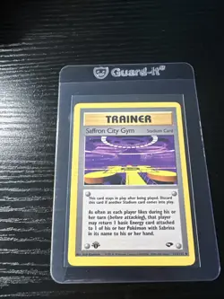 Saffron City Gym 122/132 1st Edition Gym Challenge WOTC Vintage Pokemon - Image 1