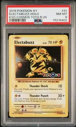 2016 Pokemon XY Evolutions 41 Electabuzz-Holo Cosmos-Toys R US - Image 1