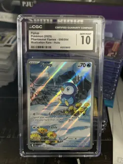 Pokemon PIPLUP Phantasmal Flames Illustration Rare #098 CGC 10 PSA - Image 1