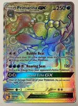 Primarina GX (149/145) - Rainbow Secret Rare - Pokemon Guardians Rising 2017 - Image 3