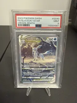 Pokemon Glaceon VSTAR Ultra Rare Full Art Holo GG40/GG70 Crown Zenith PSA 9 - Image 1
