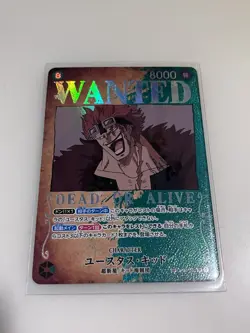 One Piece Cards - Eustass Kid OP01-051 SR SP Wanted Mighty Enemies Japanese - Image 1