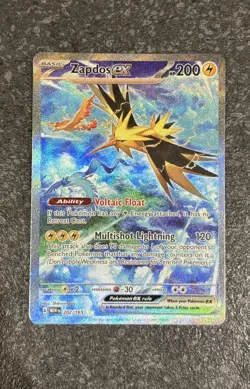 Pokemon TCG Zapdos EX 202/165 Scarlet Violet 151 SIR Card NM - Image 1
