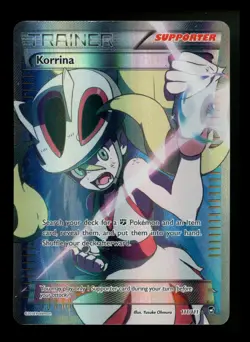Korrina 111/111 XY Furious Fists 2014 Full Art Holo Rare Trainer Pokemon Card - Image 1