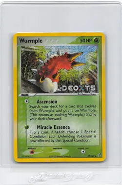 WURMPLE 82/107 - STAMPED HOLO - COMMON - EX Deoxys - 2005 POKEMON CARD - LP/P - Image 1