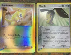 HOLO 2003 Vintage pokemon Tcg Card Lot Of 2 • Sandshrew & Mawile - Image 1