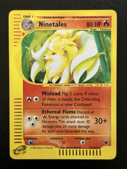 NINETALES Pokemon Card - WOTC - Expedition Base Set - 21/165 - HOLO - NM (A) - Image 1