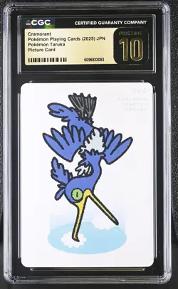 2025 POKEMON JAPANESE TARUKA PICTURE CARD CRAMORANT CGC 10 PRISTINE - Image 1