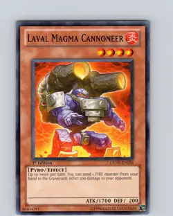 Yu-Gi-Oh TCG Laval Magma Cannoneer GENF-EN026 1st Edition Common Card NM - Image 1