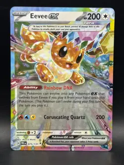 Eevee ex 075/131 SV: Prismatic Evolutions Double Rare Pokemon Card - Image 1