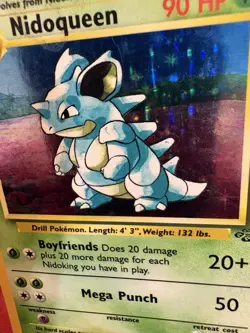 Nidoqueen 7/64 Jungle Holo MP WOTC 1999 Pokemon Card (Crease/Dent) - Image 3