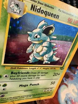 Nidoqueen 7/64 Jungle Holo MP WOTC 1999 Pokemon Card (Crease/Dent) - Image 4