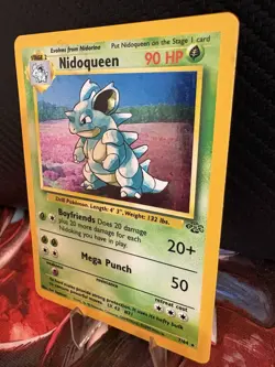 Nidoqueen 7/64 Jungle Holo MP WOTC 1999 Pokemon Card (Crease/Dent) - Image 5
