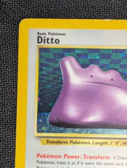 Pokemon TCG Ditto Fossil 3/62 Holo Unlimited Rare Card WOTC, MP Condition - Image 3