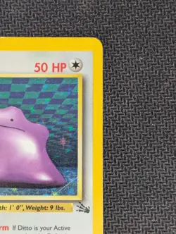 Pokemon TCG Ditto Fossil 3/62 Holo Unlimited Rare Card WOTC, MP Condition - Image 4