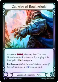 FAB COLD FOIL Gauntlet of Boulderhold - Mastery Pack Guardian Card # 007 - Image 1