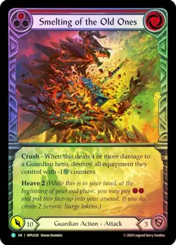 FAB RAINBOW FOIL Smelting of the Old Ones - Mastery Pack Guardian Card # 028a - Image 1