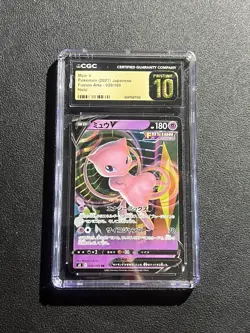 ✨✨✨ CGC 10 Pristine Mew V 039/100 Fusion Arts s8 Pokemon Card - Image 1