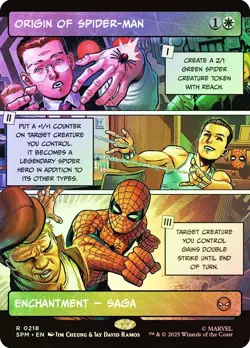 MTG FOIL Origin of Spider-Man Showcase - Marvel's Spider-Man #218 - Image 1