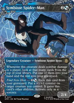MTG Symbiote Spider-Man Borderless - Marvel's Spider-Man #217 - Image 1