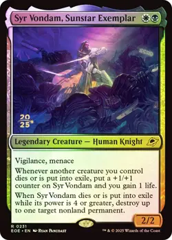 MTG FOIL Syr Vondam, Sunstar Exemplar(Prerelease) (Edge of Eternities) - Promo - Image 1